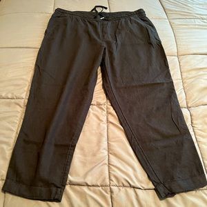 Old Navy Hi-rise Tapered Leg Cropped Linen Pants
